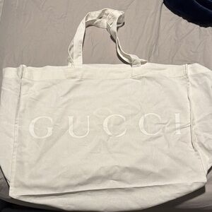 Gucci Ivory Canvas Tote